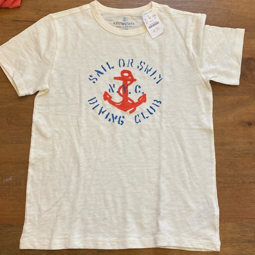 Crewcuts new 10-11 white T-shirt
